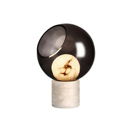 Alabaster Modern Smoked Glass Table Lamp — image 1