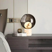 Alabaster Modern Smoked Glass Table Lamp — image 2