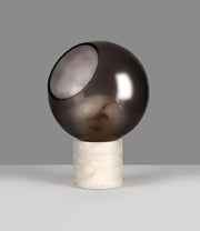 Alabaster Modern Smoked Glass Table Lamp — image 13