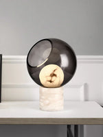 Alabaster Modern Smoked Glass Table Lamp — image 4