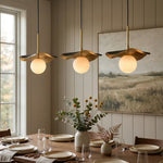 Alabaster Montera Brass Pendant Light — image 2