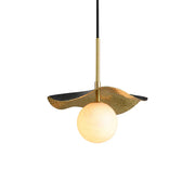 Alabaster Montera Brass Pendant Light — image 1