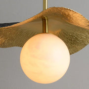 Alabaster Montera Brass Pendant Light — image 14