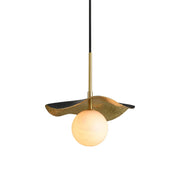 Alabaster Montera Brass Pendant Light — image 15