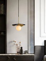 Alabaster Montera Brass Pendant Light — image 5