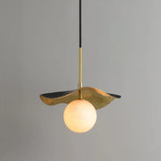 Alabaster Montera Brass Pendant Light — image 10