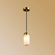 Alabaster Moonshade Copper Pendant Lamp — image 7