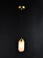 Alabaster Moonshade Copper Pendant Lamp — image 11