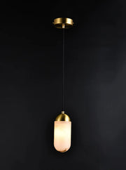 Alabaster Moonshade Copper Pendant Lamp — image 11