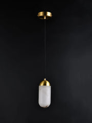 Alabaster Moonshade Copper Pendant Lamp — image 12