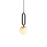 Alabaster Oval Ring Pendant Lamp — image 1