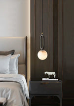 Alabaster Oval Ring Pendant Lamp — image 7