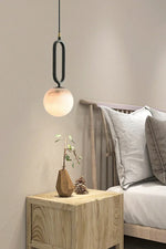 Alabaster Oval Ring Pendant Lamp — image 4