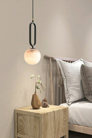 Alabaster Oval Ring Pendant Lamp — image 4