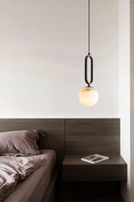 Alabaster Oval Ring Pendant Lamp — image 9
