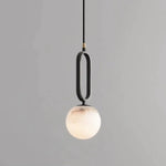 Alabaster Oval Ring Pendant Lamp — image 15