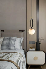 Alabaster Oval Ring Pendant Lamp — image 3