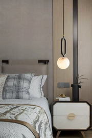 Alabaster Oval Ring Pendant Lamp — image 3
