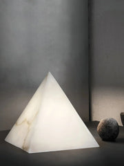 Alabaster Pyramid Table Lamp — image 9