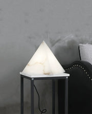 Alabaster Pyramid Table Lamp — image 7