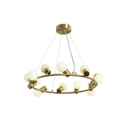 Alabaster Raechelle Brass Chandelier — image 1