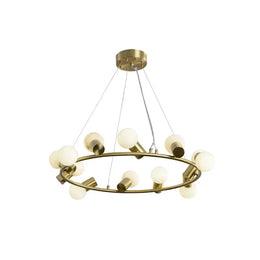 Alabaster Raechelle Brass Chandelier — image 1