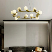 Alabaster Raechelle Brass Chandelier — image 3