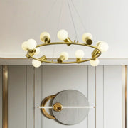 Alabaster Raechelle Brass Chandelier — image 6