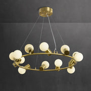 Alabaster Raechelle Brass Chandelier — image 8