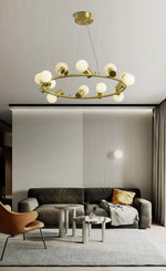 Alabaster Raechelle Brass Chandelier — image 7