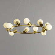 Alabaster Raechelle Brass Chandelier — image 11