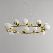 Alabaster Raechelle Brass Chandelier — image 12