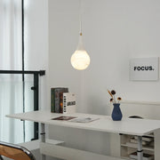 Alabaster Raindrop Pendant Light — image 9