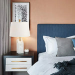 Alabaster Raw Fbric Table Lamp — image 8