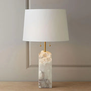 Alabaster Raw Fbric Table Lamp — image 6
