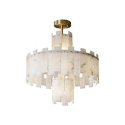 Alabaster Regina Modern Round Chandelier