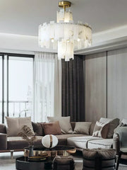 Alabaster Regina Modern Round Chandelier
