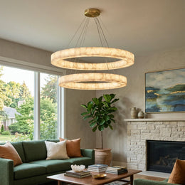 Alabaster Rivage Round Chandelier