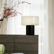 Alabaster Solid Cylindrical Table Lamp — image 3
