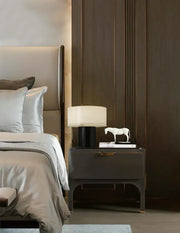 Alabaster Solid Cylindrical Table Lamp — image 4