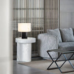Alabaster Solid Cylindrical Table Lamp — image 8