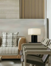 Alabaster Solid Cylindrical Table Lamp — image 5