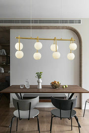Alabaster Sphere Ring Chandelier