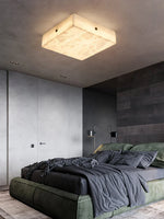 Alabaster Square Flushmount Ceiling Light