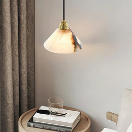 Alabaster Triangle Cone Pendant Light — image 2