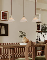 Alabaster Triangle Cone Pendant Light — image 9