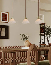 Alabaster Triangle Cone Pendant Light — image 9
