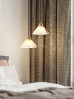 Alabaster Triangle Cone Pendant Light — image 7