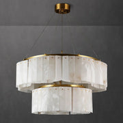 Alabaster diamond chandelier