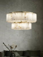 Alabaster diamond chandelier